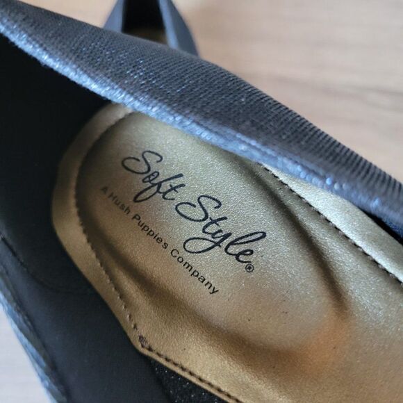 NEW WITHOUT BOX SOFT STYLE HUSH PUPPIES SHIMMER POINTY FLATS SIZE 9.5 WOMENS - Picture 10 of 16